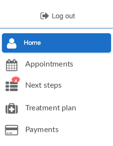 Healthcare portal side navigation with proposed labels