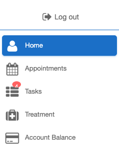 Healthcare portal side navigation